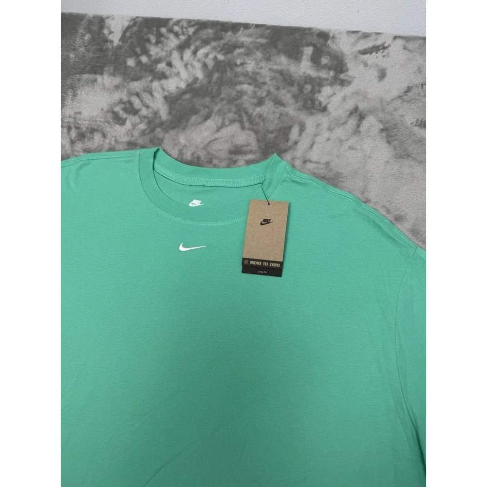 Nike T-Shirt Womens 2XL XXL Teal Green Short Sleeve Tee Center Swoosh Logo Y2K